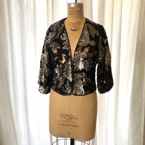 Super cute raglan sleeve sequin jacket